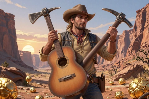 Gold Rush with Johnny Cash Slot mit Goldgr&auml;ber und Wild-West-Kulisse