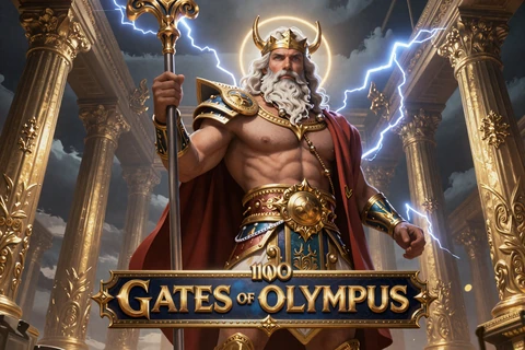 Gates of Olympus 1000 Slot mit Zeus und goldenen S&auml;ulen